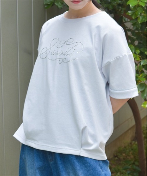 axes femmeカットソー axes femme｜アクシーズファムのTシャツ/カットソー（ビジュー）通販