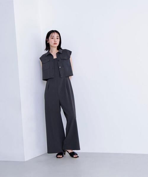 NATURAL BEAUTY BASIC(ナチュラルビューティーベーシック)の「◇クロップドポケットシャツ&オールインワン(つなぎ/オールインワン・レディース・グレー/チャコールグレー・MEDIUM/P/S)」の16枚目の写真