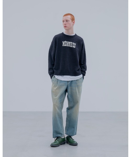 uniform experiment（ユニフォームエクスペリメント）の「FADE DENIM BOLD-FIT TUCK JEANS（デニムパンツ・メンズ・インディゴブルー・2/1/3/4/5）」の2枚目の写真