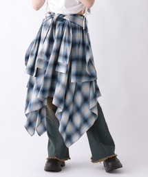 repipi armario | チェックシャツレイヤーフウスカート(スカート)