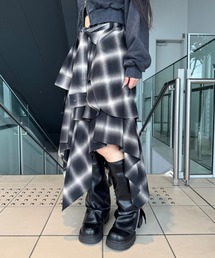 repipi armario | チェックシャツレイヤーフウスカート(スカート)