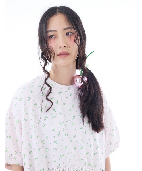 little sunny bite》floral bomber mini dress tee（ワンピース