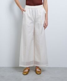 【タグ付き新品未使用】ランバンオンブルー ワイドパンツ 薄くて軽い！／接触冷感／洗える】ストレッチワイドパンツ（フル