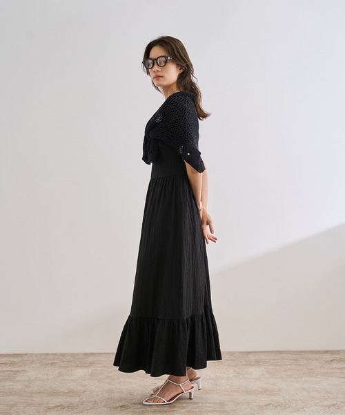 ROPE'(ロペ)の「【洗える】テープヤーンメッシュニットボレロ(カーディガン/ボレロ・レディース・ブラック/ベージュ・FREE)」の21枚目の写真