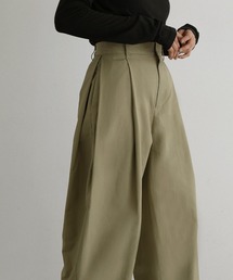 hellam | 合繊ツイル タックカーブパンツ(その他パンツ)