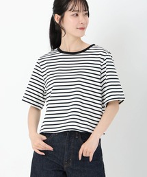 STRAWBERRY-FIELDS | ノアールラメボーダー_ラメボーダーTシャツ(Tシャツ/カットソー)