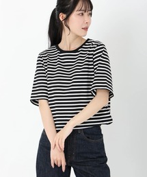 STRAWBERRY-FIELDS | ノアールラメボーダー_ラメボーダーTシャツ(Tシャツ/カットソー)