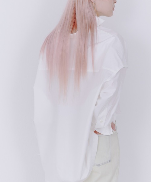 UJOH（ウジョー）の「UJOH(ウジョー)　Sliit sleeve 別注シャツ（シャツ/ブラウス・レディース・ブラック/ホワイト・2）」の16枚目の写真