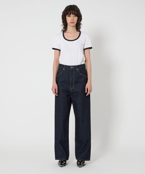 ASTRAET（アストラット）の「＜ASTRAET＞ロングポット デニムパンツ ワンウォッシュ UNISEX（デニムパンツ・レディース・ネイビー・1/00/2）」の19枚目の写真