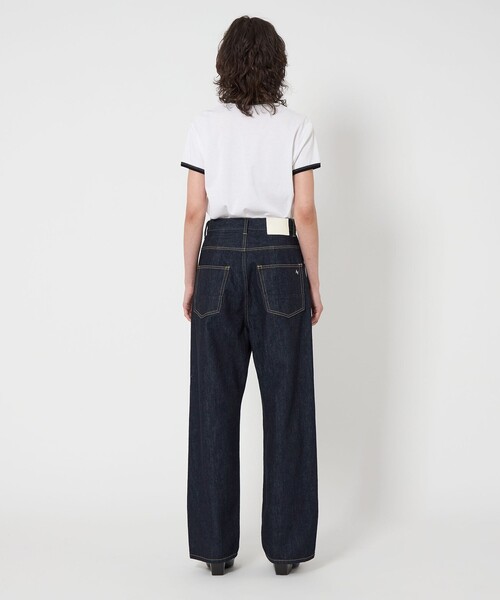 ASTRAET（アストラット）の「＜ASTRAET＞ロングポット デニムパンツ ワンウォッシュ UNISEX（デニムパンツ・レディース・ネイビー・1/00/2）」の2枚目の写真