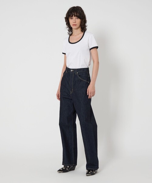 セール】＜ASTRAET＞ロングポット デニムパンツ ワンウォッシュ UNISEX