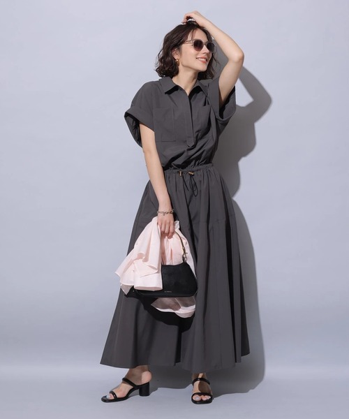 カットワークワンピースアルページュストーリー カットワークワンピースアルページュストーリー 半袖ドロスト