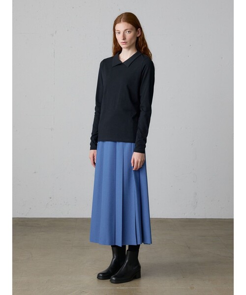MidiUmi（ミディウミ）の「MidiUmi カラープリーツスカート（スカート・レディース・ブルー/ブラック/イエロー/チャコールグレー/グレー・FREE）」の13枚目の写真