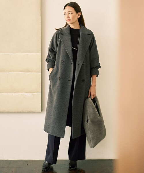 自由区（ジユウク）の「ウールライクストレッチワイド パンツ（その他パンツ・レディース・ベージュ系/グレー系/ネイビー系・38/36/40）」の22枚目の写真