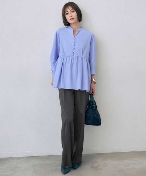 自由区（ジユウク）の「ウールライクストレッチワイド パンツ（その他パンツ・レディース・ベージュ系/グレー系/ネイビー系・38/36/40）」の18枚目の写真