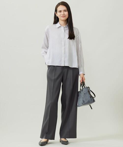 自由区（ジユウク）の「ウールライクストレッチワイド パンツ（その他パンツ・レディース・ベージュ系/グレー系/ネイビー系・38/36/40）」の16枚目の写真