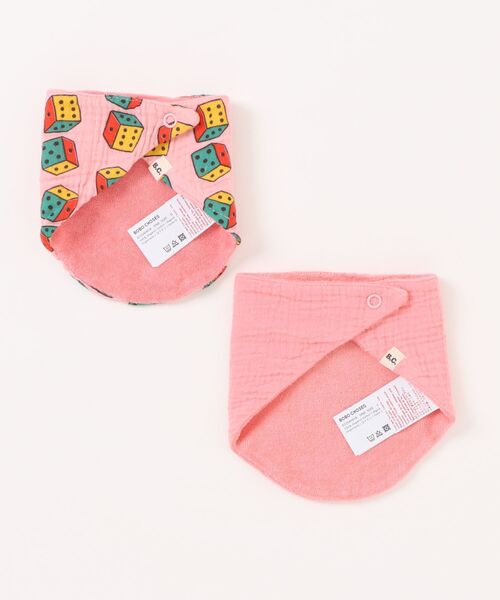 BOBO CHOSES(ボボショーズ)の「Roll the Dice bib set(スタイ/よだれかけ・キッズ・ピンク・ONE SIZE)」の6枚目の写真