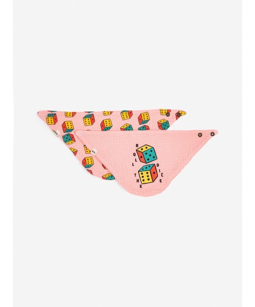 BOBO CHOSES(ボボショーズ)の「Roll the Dice bib set(スタイ/よだれかけ・キッズ・ピンク・ONE SIZE)」の1枚目の写真