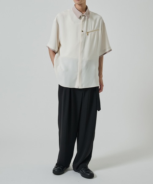 CULLNI（クルニ）の「【CULLNI】別注 ワイドパンツ（スラックス・メンズ・ブラック/ネイビー/ベージュ・1/2）」の19枚目の写真