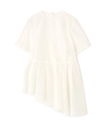 美品　アドーア　ホワイト ゆったりブラウス　トップス 半袖　38 シンプル 美品 アドーア ホワイト ゆったりブラウス トップス 半袖 38