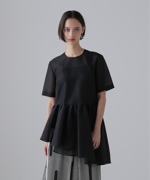 ADORE(アドーア)の「スパンオーガンジーブラウス(シャツ/ブラウス・レディース・ブラック/レッド/ホワイト・38)」の2枚目の写真