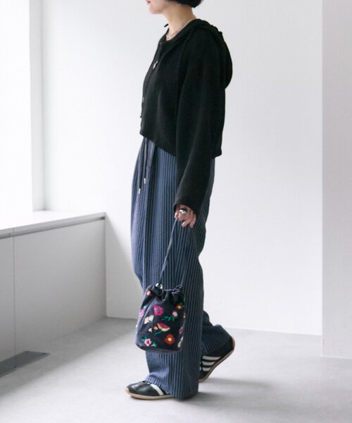 【良品】エアパピヨネ ear Papillonner　トートバッグ　巾着タイプ 良品】エアパピヨネ ear Papillonner トートバッグ 巾着タイプ