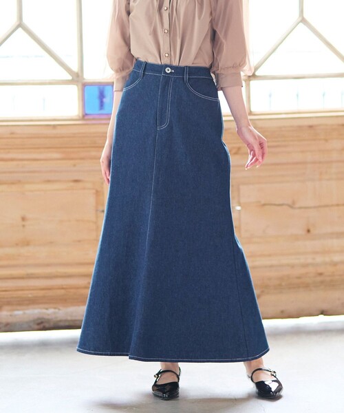 Feroux(フェルゥ)の「レースアップマーメイド スカート(スカート・レディース・ベージュ系/ネイビー系・X-SMALL/MEDIUM/SMALL)」の2枚目の写真