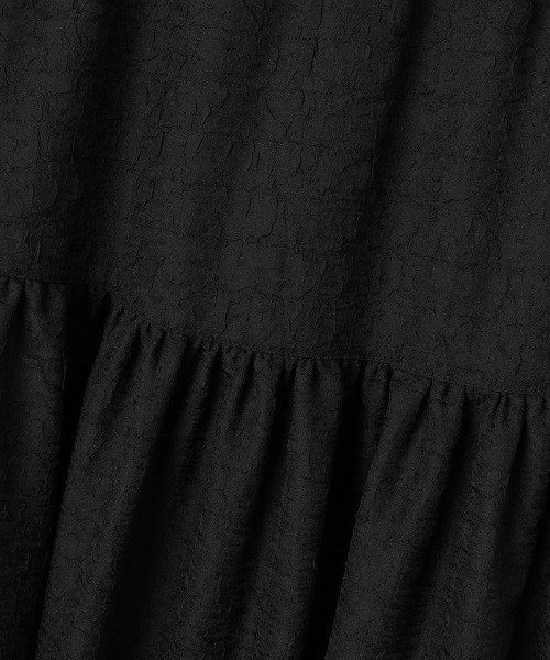 QUEENS COURT（クイーンズコート）の「ポコポコティアードスカート≪洗濯機で洗える≫（スカート・レディース・イエロー/オフホワイト/ブラック・M）」の12枚目の写真