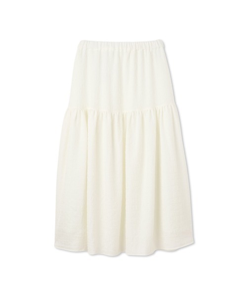 QUEENS COURT（クイーンズコート）の「ポコポコティアードスカート≪洗濯機で洗える≫（スカート・レディース・イエロー/オフホワイト/ブラック・M）」の11枚目の写真