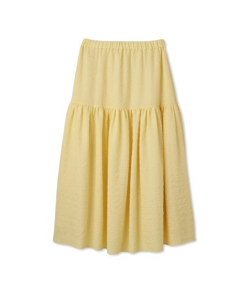 QUEENS COURT（クイーンズコート）の「ポコポコティアードスカート≪洗濯機で洗える≫（スカート・レディース・イエロー/オフホワイト/ブラック・M）」の9枚目の写真