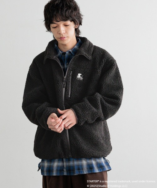 LOWRYS FARM（ローリーズファーム）の「【LFM(U)】ＳＴＡＲＴＥＲボアブルゾン　 592152（ブルゾン・メンズ・ホワイト/ブラック/ブルー・MEDIUM/LARGE）」の2枚目の写真