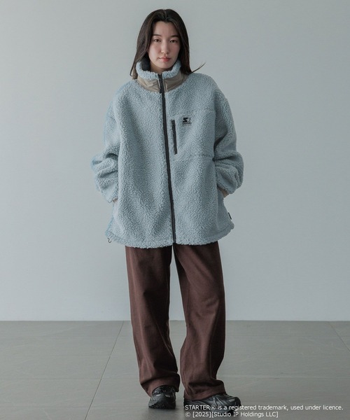 LOWRYS FARM（ローリーズファーム）の「【LFM(U)】ＳＴＡＲＴＥＲボアブルゾン　 592152（ブルゾン・メンズ・ホワイト/ブラック/ブルー・MEDIUM/LARGE）」の5枚目の写真