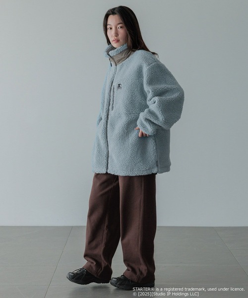 LOWRYS FARM（ローリーズファーム）の「【LFM(U)】ＳＴＡＲＴＥＲボアブルゾン　 592152（ブルゾン・メンズ・ホワイト/ブラック/ブルー・MEDIUM/LARGE）」の6枚目の写真