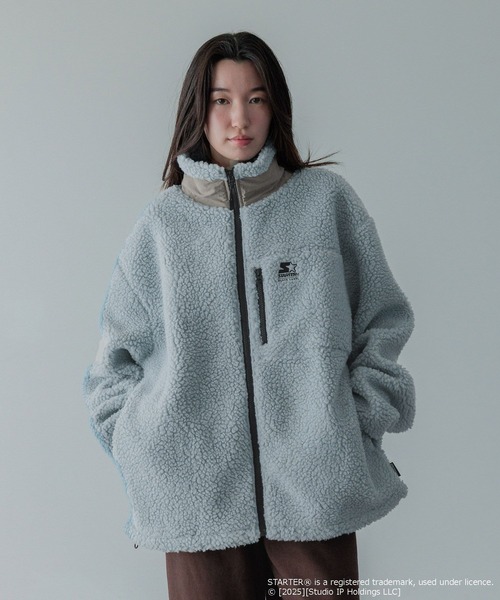 LOWRYS FARM（ローリーズファーム）の「【LFM(U)】ＳＴＡＲＴＥＲボアブルゾン　 592152（ブルゾン・メンズ・ホワイト/ブラック/ブルー・MEDIUM/LARGE）」の7枚目の写真