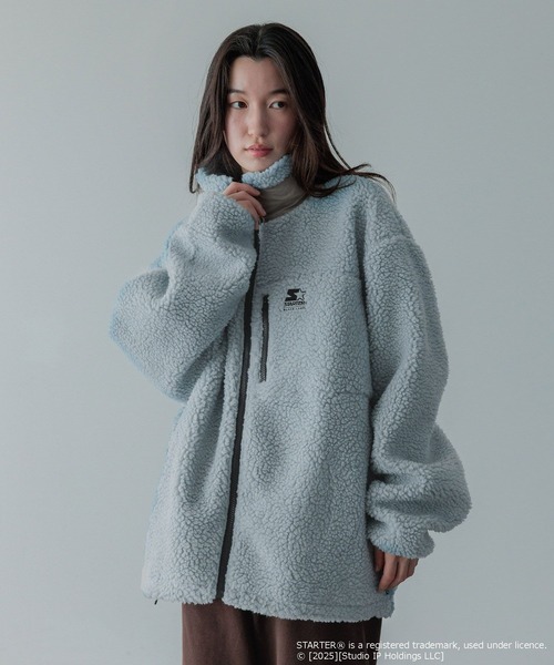 LOWRYS FARM（ローリーズファーム）の「【LFM(U)】ＳＴＡＲＴＥＲボアブルゾン　 592152（ブルゾン・メンズ・ホワイト/ブラック/ブルー・MEDIUM/LARGE）」の8枚目の写真