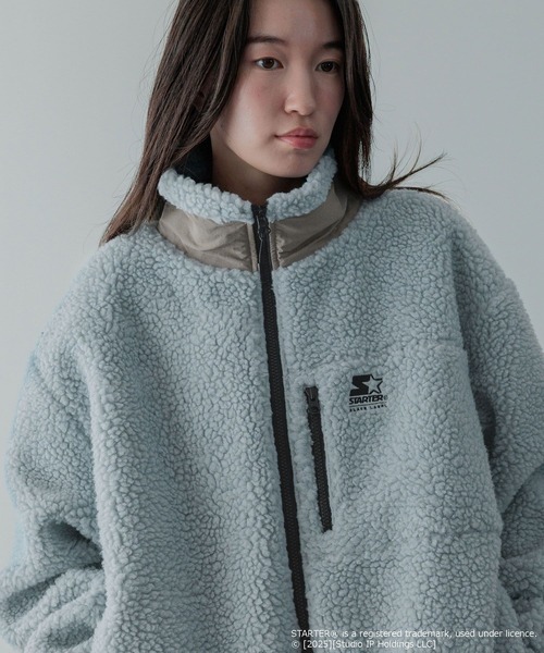 LOWRYS FARM（ローリーズファーム）の「【LFM(U)】ＳＴＡＲＴＥＲボアブルゾン　 592152（ブルゾン・メンズ・ホワイト/ブラック/ブルー・MEDIUM/LARGE）」の9枚目の写真