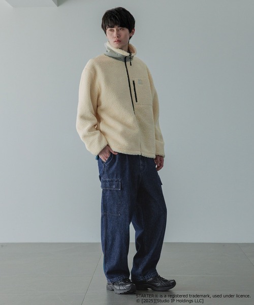 LOWRYS FARM（ローリーズファーム）の「【LFM(U)】ＳＴＡＲＴＥＲボアブルゾン　 592152（ブルゾン・メンズ・ホワイト/ブラック/ブルー・MEDIUM/LARGE）」の11枚目の写真