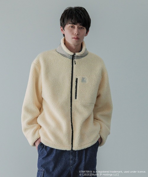 LOWRYS FARM（ローリーズファーム）の「【LFM(U)】ＳＴＡＲＴＥＲボアブルゾン　 592152（ブルゾン・メンズ・ホワイト/ブラック/ブルー・MEDIUM/LARGE）」の12枚目の写真