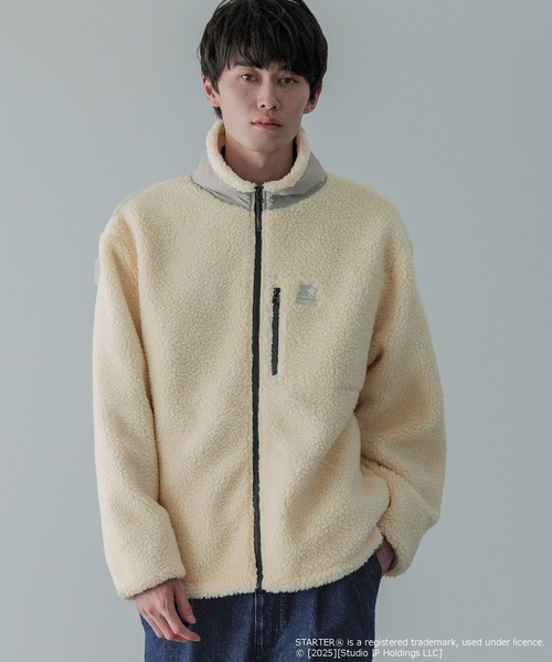 LOWRYS FARM（ローリーズファーム）の「【LFM(U)】ＳＴＡＲＴＥＲボアブルゾン　 592152（ブルゾン・メンズ・ホワイト/ブラック/ブルー・MEDIUM/LARGE）」の13枚目の写真