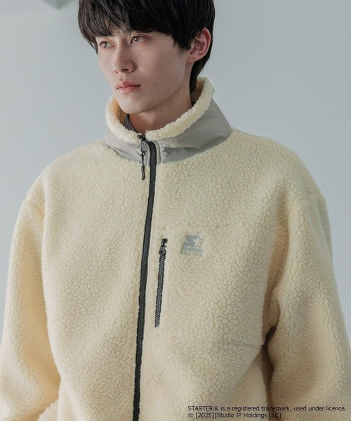 LOWRYS FARM（ローリーズファーム）の「【LFM(U)】ＳＴＡＲＴＥＲボアブルゾン　 592152（ブルゾン・メンズ・ホワイト/ブラック/ブルー・MEDIUM/LARGE）」の14枚目の写真