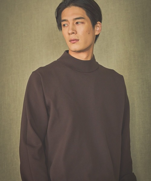 GLOBAL WORK（グローバルワーク）の「モックネックニットプルオーバー/Salon de GW/571728（ニット/セーター・メンズ・ブラック/ブラウン/杢グレー・SMALL/MEDIUM/LARGE/X-LARGE）」の3枚目の写真
