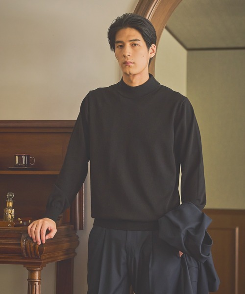 GLOBAL WORK（グローバルワーク）の「モックネックニットプルオーバー/Salon de GW/571728（ニット/セーター・メンズ・ブラック/ブラウン/杢グレー・SMALL/MEDIUM/LARGE/X-LARGE）」の9枚目の写真