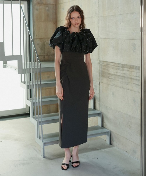 DONOBAN(ドノバン)の「【ANDRESD】cloud-like volume tops セレモニー 結婚式 二次会 同窓会 成人式 入学式 卒業式 お呼ばれ パーティードレス オケージョンドレス(ワンピース・レディース・ブラック・M)」の22枚目の写真