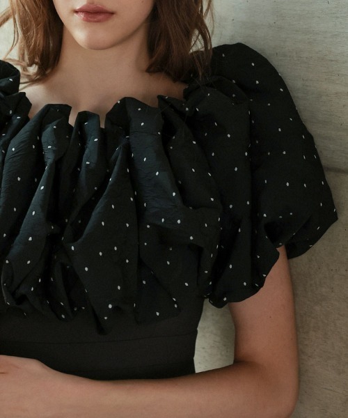 DONOBAN(ドノバン)の「【ANDRESD】cloud-like volume tops セレモニー 結婚式 二次会 同窓会 成人式 入学式 卒業式 お呼ばれ パーティードレス オケージョンドレス(ワンピース・レディース・ブラック・M)」の9枚目の写真