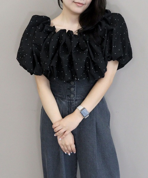 DONOBAN(ドノバン)の「【ANDRESD】cloud-like volume tops セレモニー 結婚式 二次会 同窓会 成人式 入学式 卒業式 お呼ばれ パーティードレス オケージョンドレス(ワンピース・レディース・ブラック・M)」の11枚目の写真