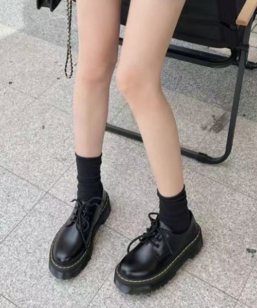 yuue' ( wear )(ユーイ)の「厚底レースアップローファー/トラックソールシューズ(ローファー・レディース・ブラック・23.5cm/24.5cm/24.0cm/23.0cm)」の10枚目の写真