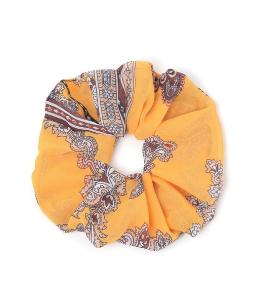 GLOBAL WORK（グローバルワーク）の「シアースカーフ柄シュシュ/583542（シュシュ・レディース・ホワイト/ダークブラウン/ライトグレー/ネイビー/ライトブルー/ライトイエロー・FREE）」の6枚目の写真