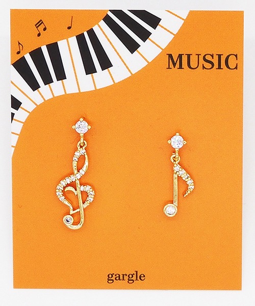 gargle(ガーグル)の「gargle ガーグル:MUSICシリーズ キラ音符 ト音記号 ピアス(ピアス(両耳用)・レディース・ゴールド/シルバー・FREE)」の8枚目の写真