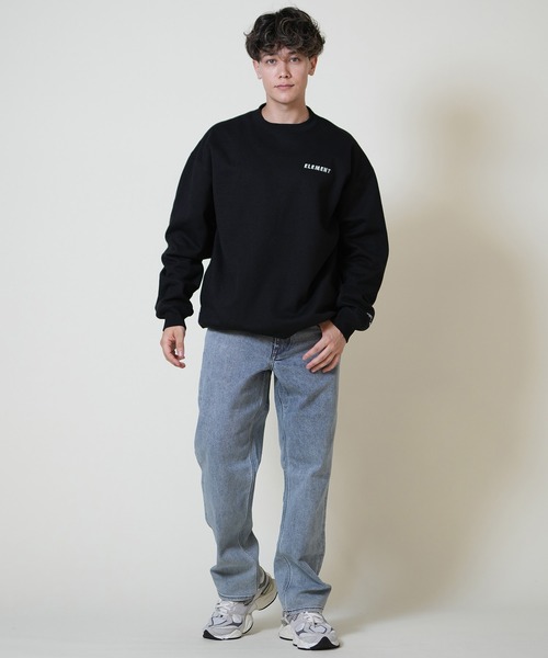 ELEMENT（エレメント）の「ELEMENT/エレメントトレーナー/クルースウェット 撥水 防風 BF022-027（スウェット・メンズ・ホワイト/ブラック・L/M/XL）」の11枚目の写真