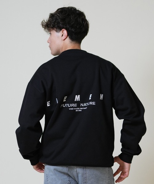 ELEMENT（エレメント）の「ELEMENT/エレメントトレーナー/クルースウェット 撥水 防風 BF022-027（スウェット・メンズ・ホワイト/ブラック・L/M/XL）」の12枚目の写真